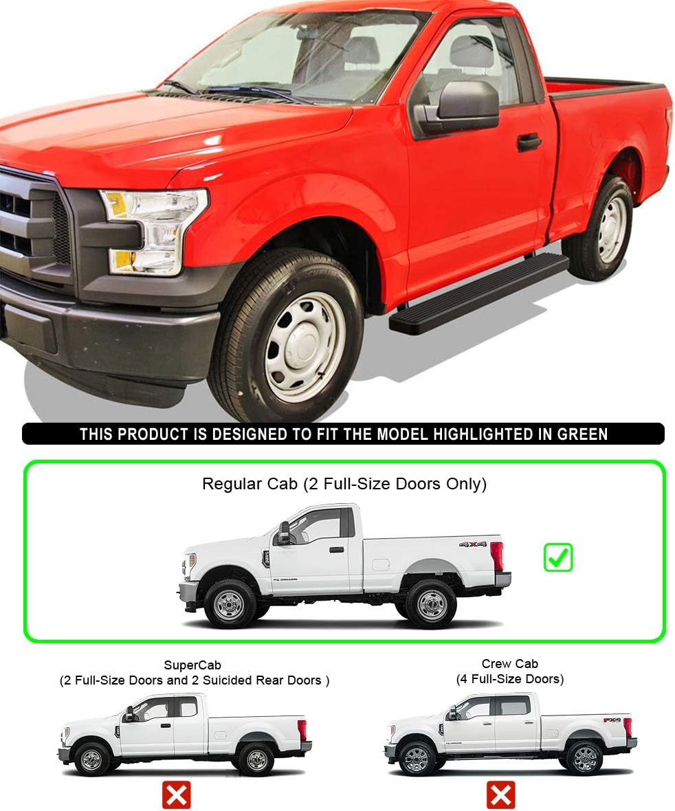 6in Black Running Boards K639058