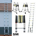 Telescoping Ladder 16.5Ft Aluminum Non-Slip Lightweight Retractable Folding Step Ladder, 330lbs Capacity J3258