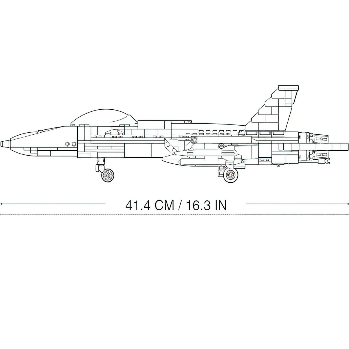 Gray F/A-18E Super Hornet Building Block Set X544207