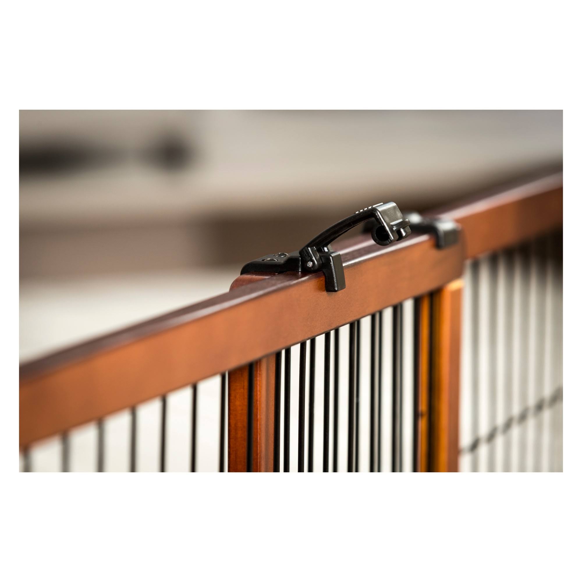 Freestanding Pet Gate, Brown/Black O869