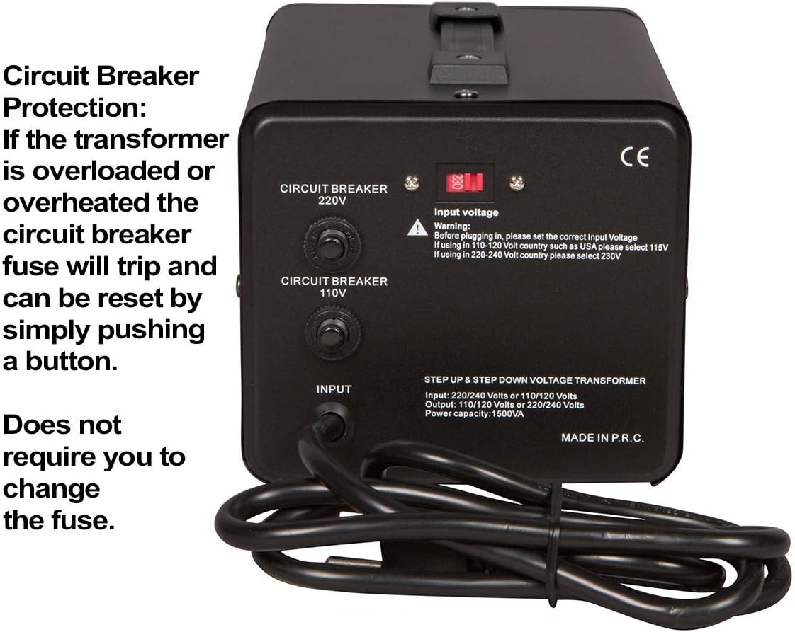 Voltage Converter and Transformer, 110-220 to 220-240 Volts, 3500 Watts E926