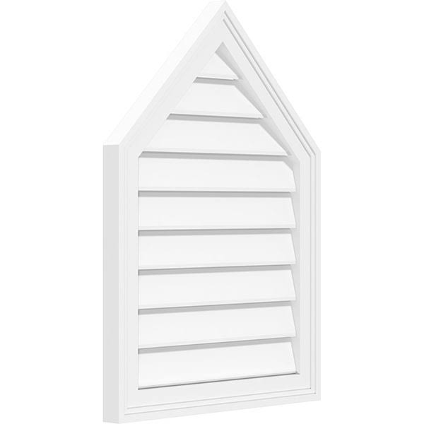 Peaked Top Surface Mount PVC Gable Vent I859