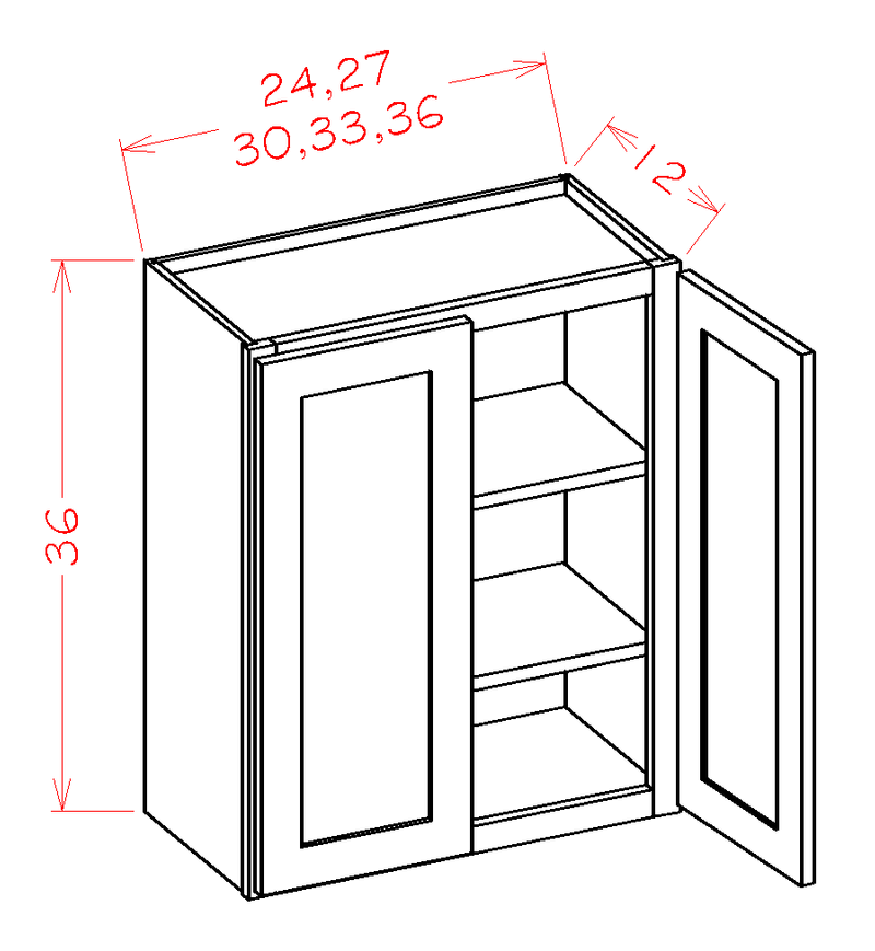Grey 2 Doors 2 Shelves Wall Cabinet High-Density Fiberboard E605289