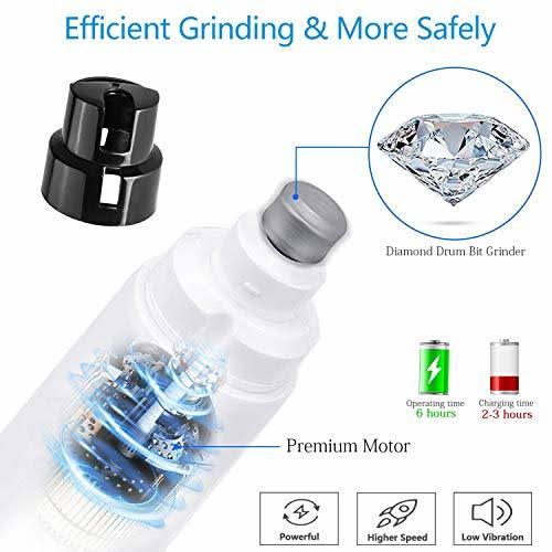 Dog Nail Grinder with LED Light, Low Noise 2 Speed Electric Rechargeable M7097