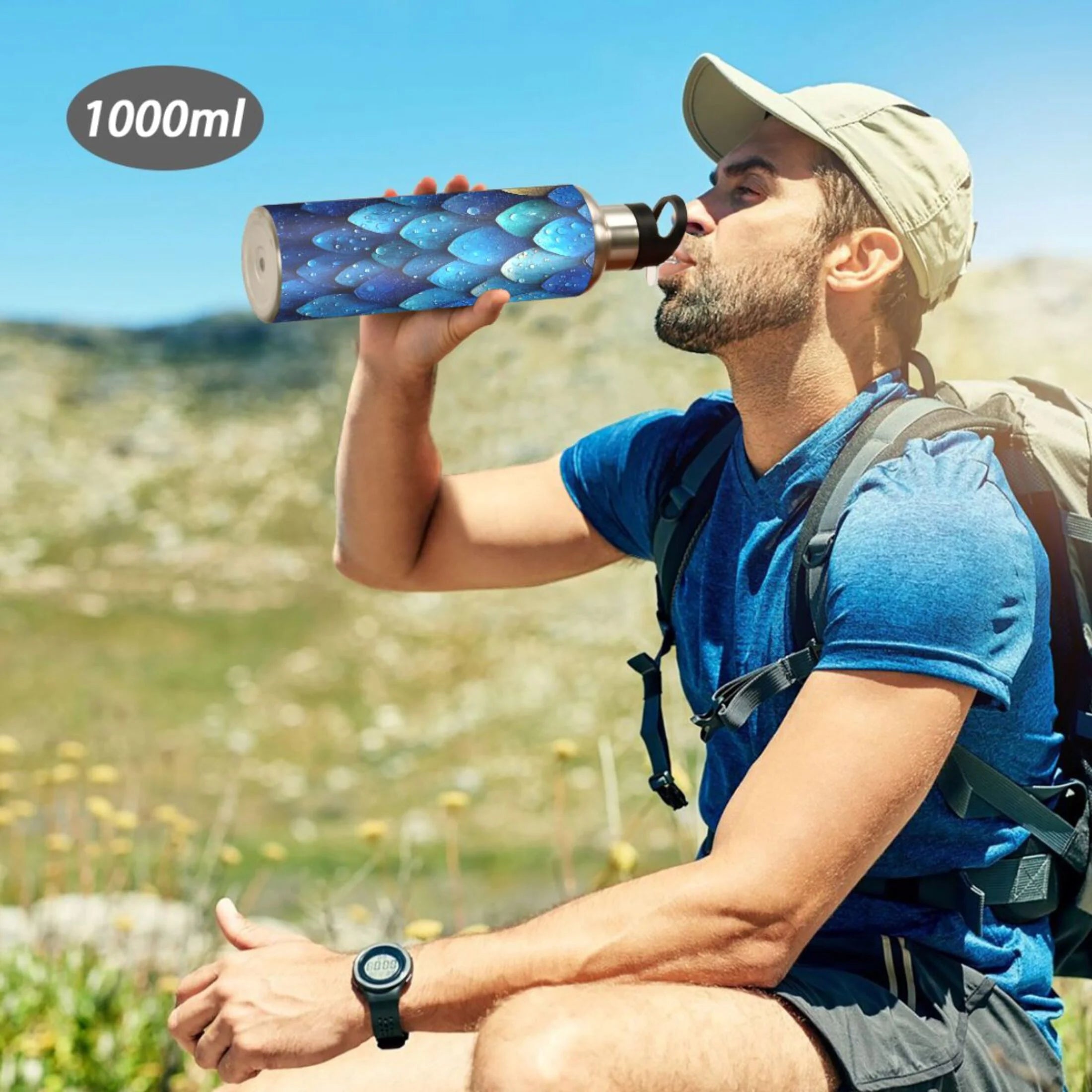 20 oz Insulated Stainless Steel Water Bottle with Straw Lid S4331