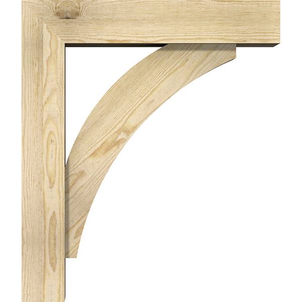Thorton Block Rough Sawn Bracket with Offset Brace, Douglas Fir C8133
