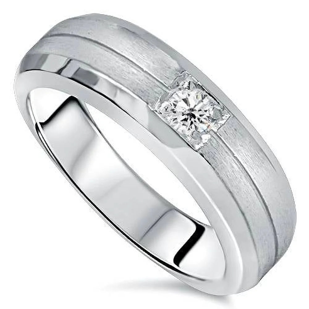 White Gold Solitaire Diamond Wedding Ring H88553