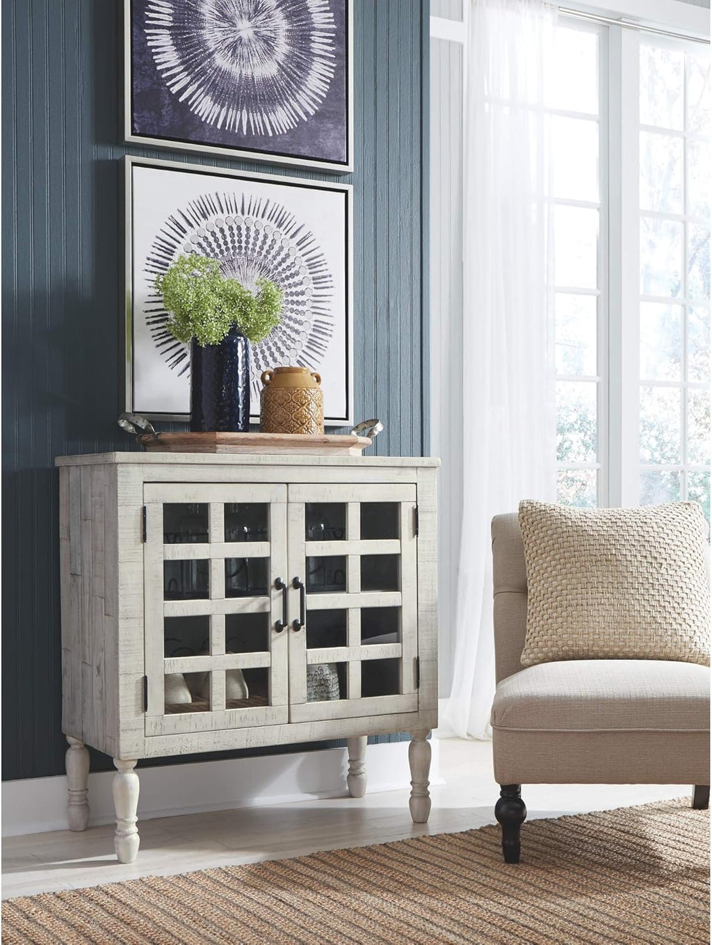 White Accent Cabinet F92474