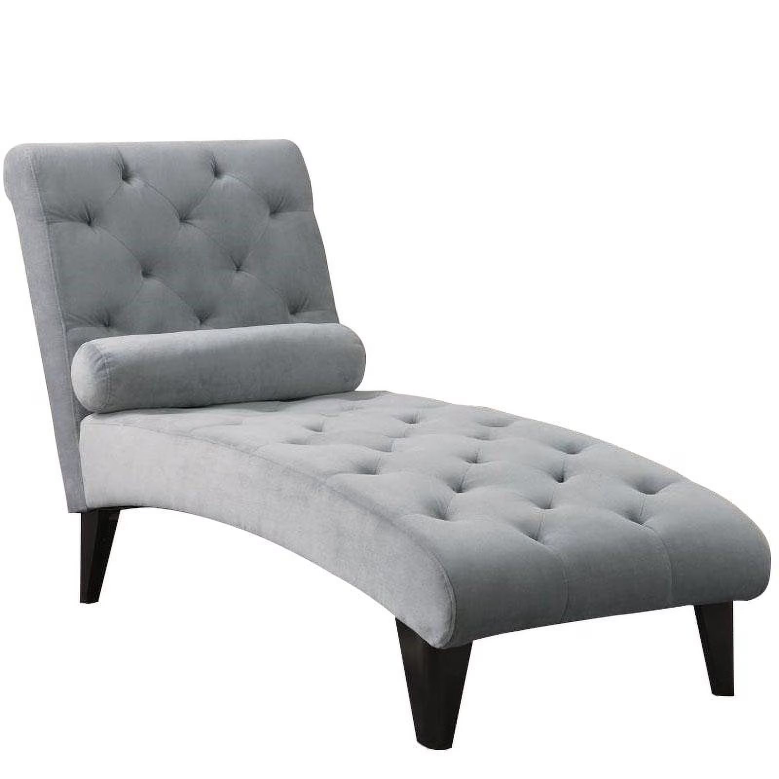 Tufted Chaise Lounge with Small Bolster Pillow H5515