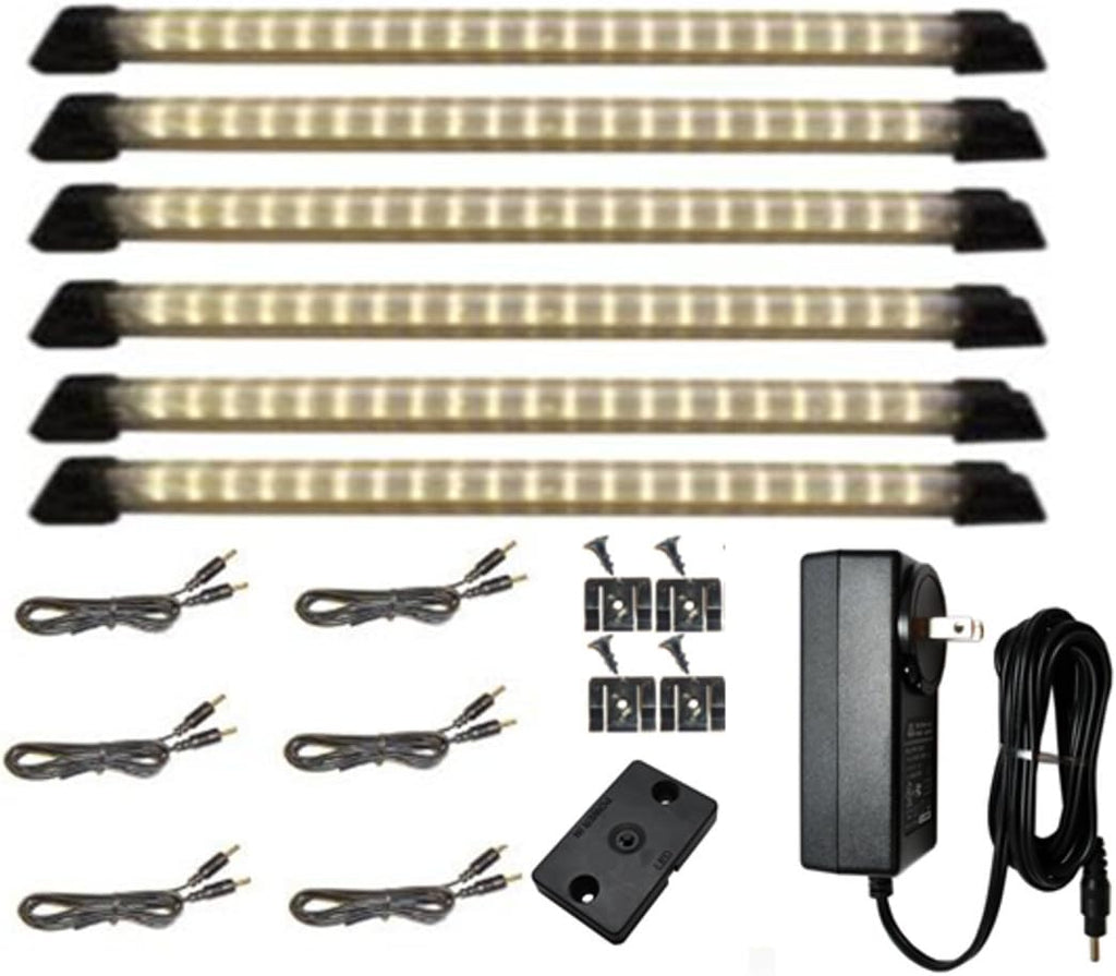 LED Light Panels Deluxe Kit 3 Panels 10 inch Warm White 3000K Under Cabinet Lighting Pack of 2 J80937
