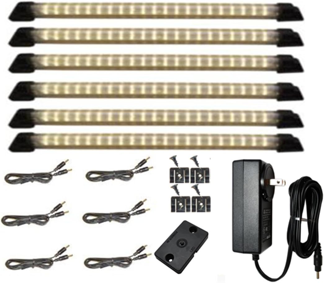 LED Light Panels Deluxe Kit 3 Panels 10 inch Warm White 3000K Under Cabinet Lighting Pack of 2 J80937