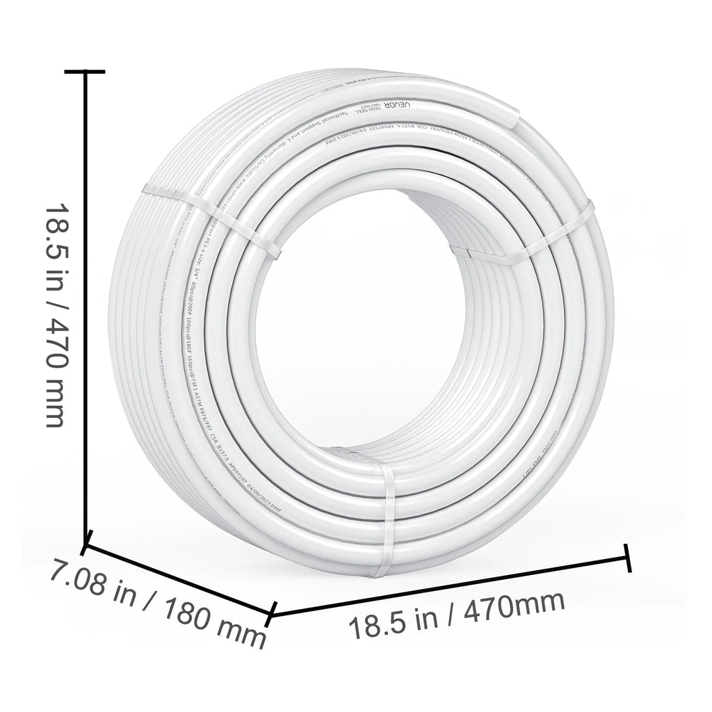 3/4” x 100ft White PEX-B Tubing with Pipe Cutter H194241