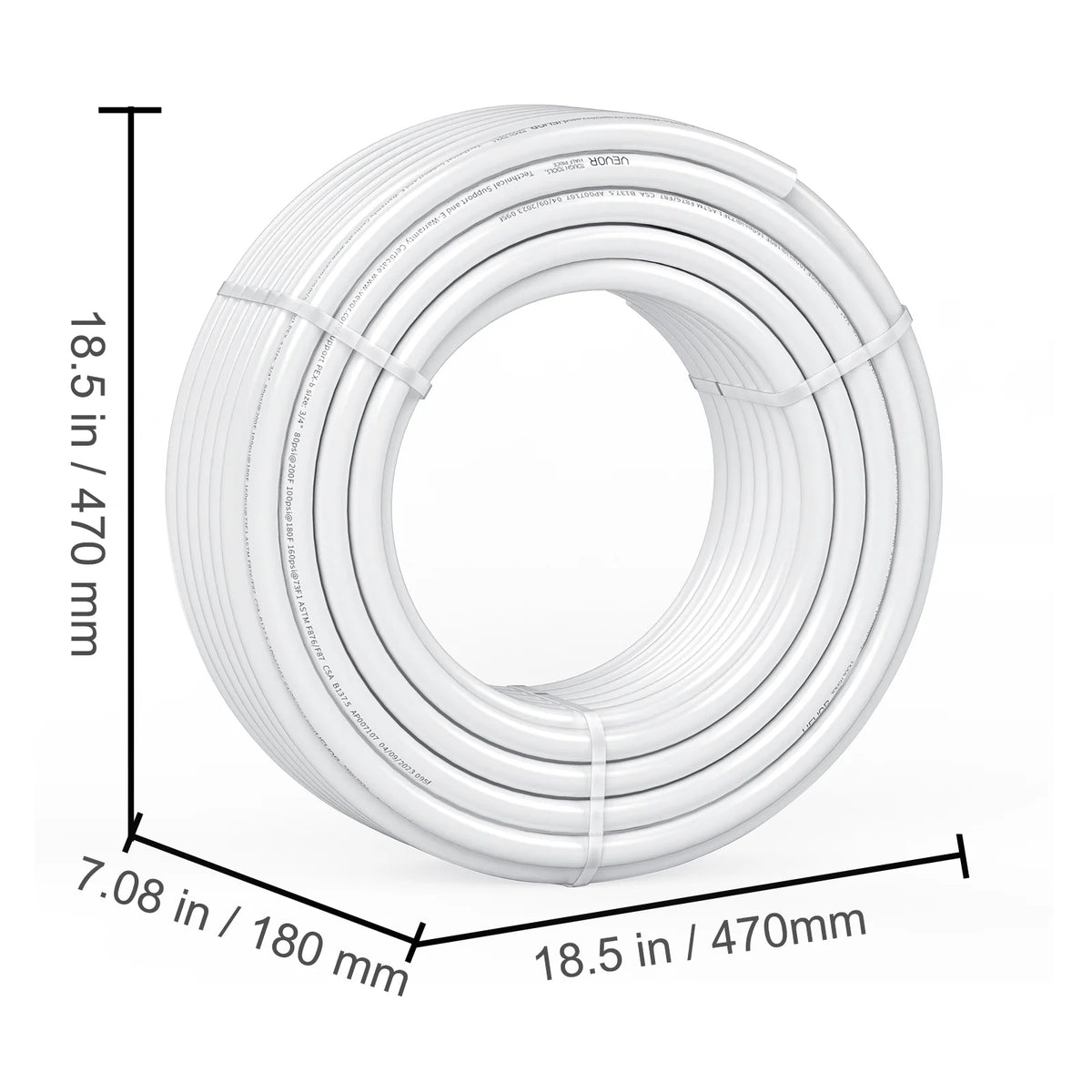3/4” x 100ft White PEX-B Tubing with Pipe Cutter H194241