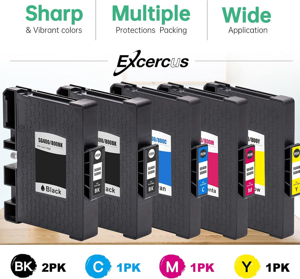 Sublimation Ink Cartridge 5-Pack for Sawgrass SG 400 SG 800 Printer M619