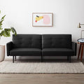 Black Faux Leather Sofa Bed B654733