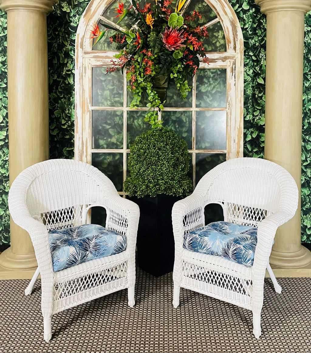 Indigo Blue Outdoor Seat Cushion Set of 2 J430290