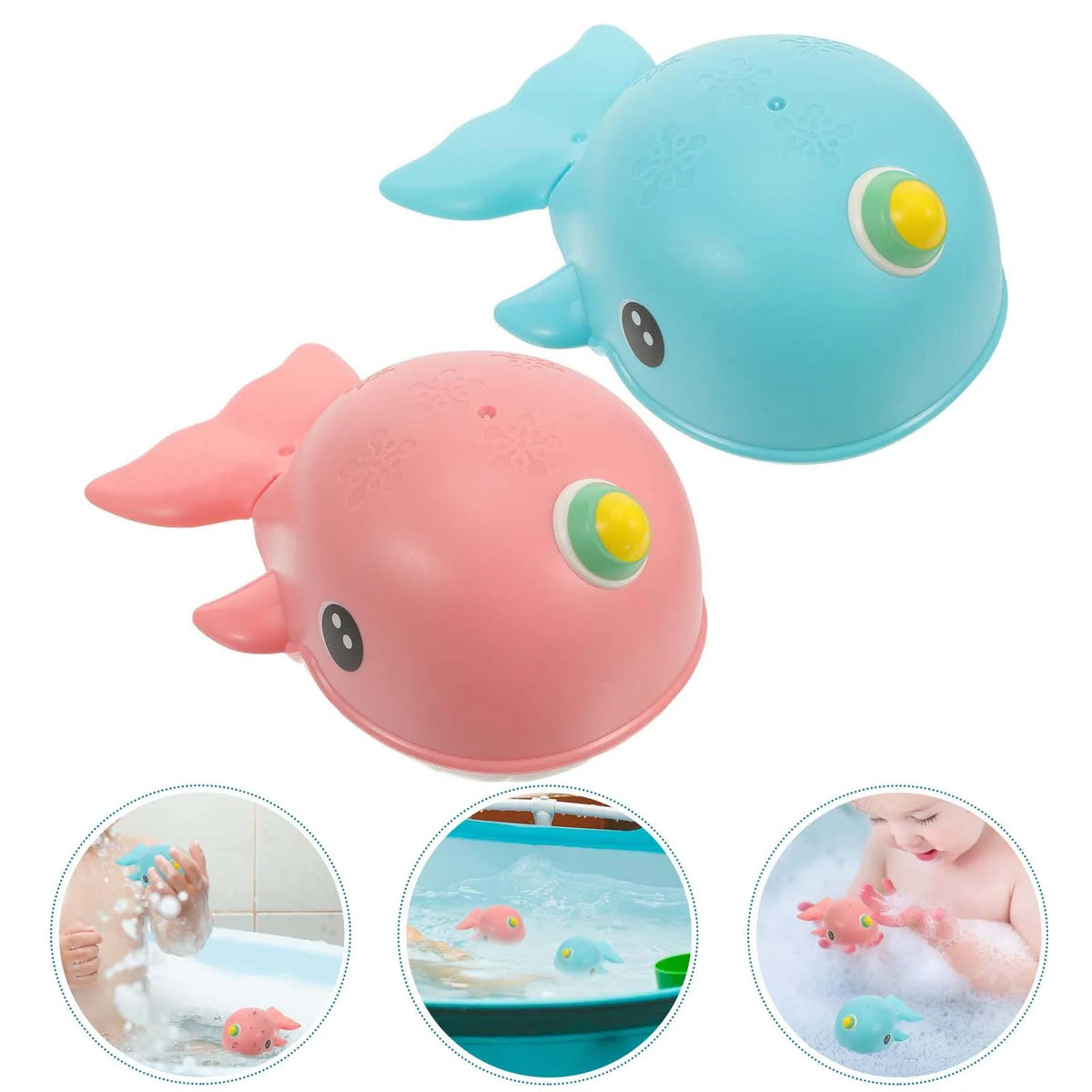 2 Pcs Wind-up Bathtub Toys R583401