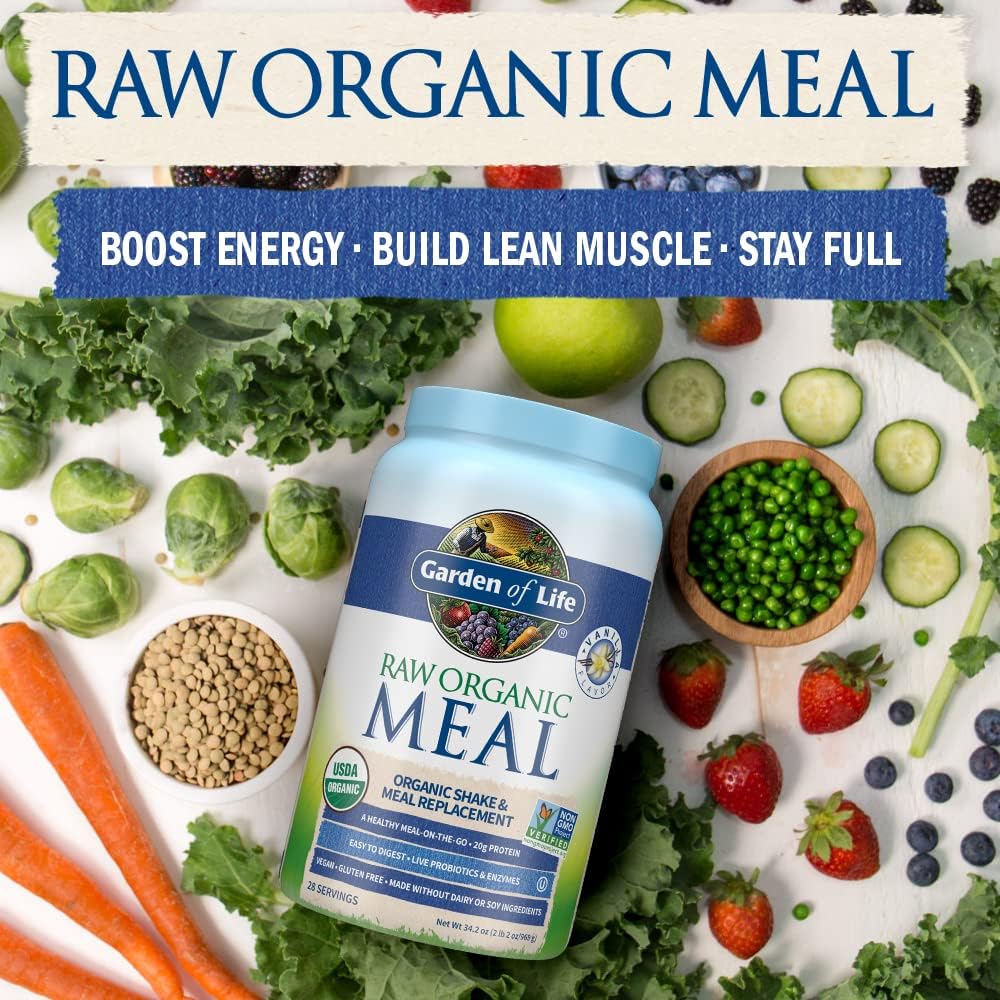 Vanilla Plant Based Protein Powder Meal Replacement Shake, 28 Servings, Pack of 2 H77793