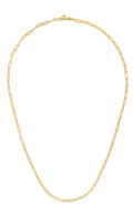 14k Yellow Gold Polished Paperclip Chain Necklace 24 Inch T279