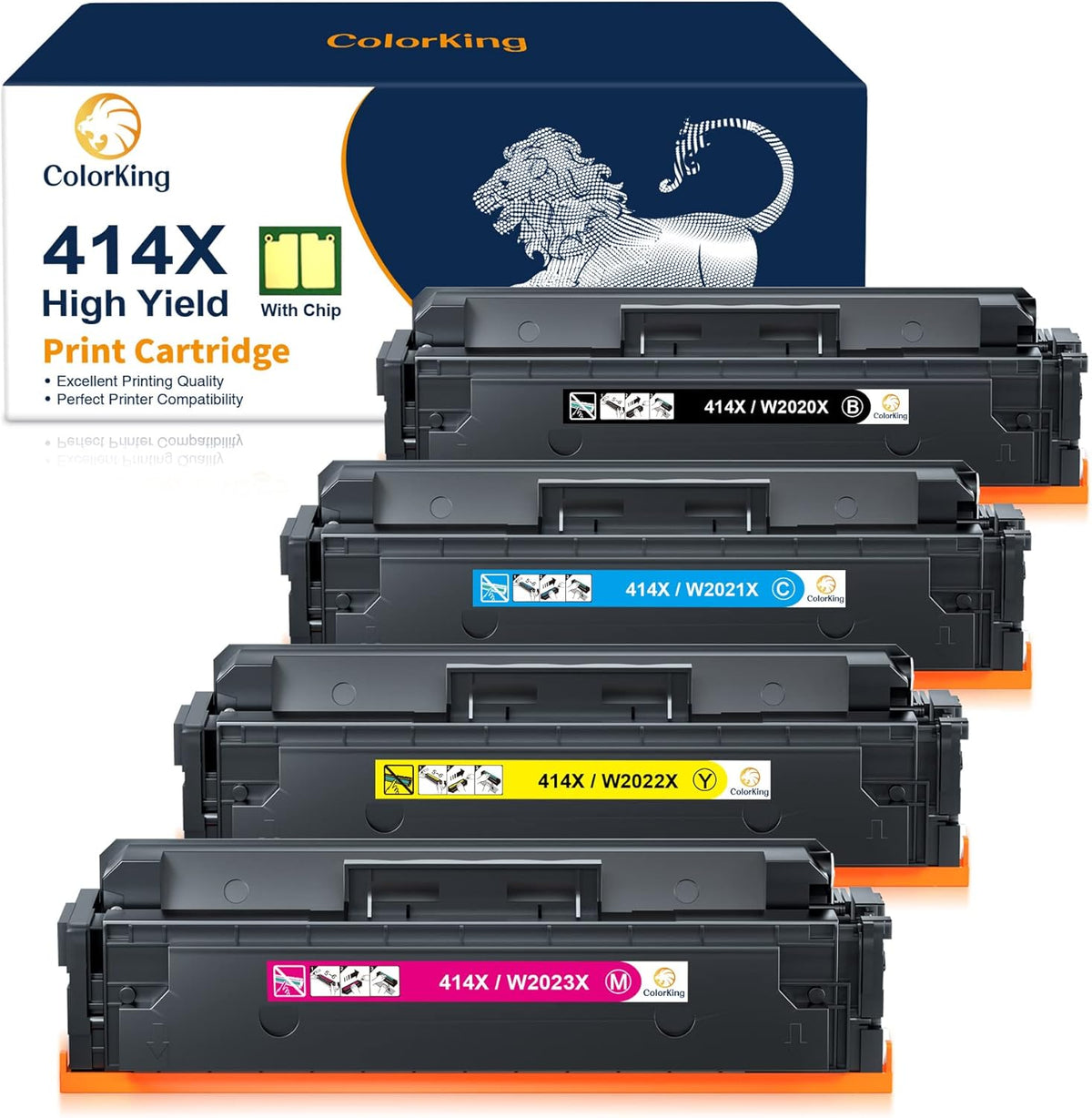 4-Pack High Yield Toner Cartridge for HP Printer A15882