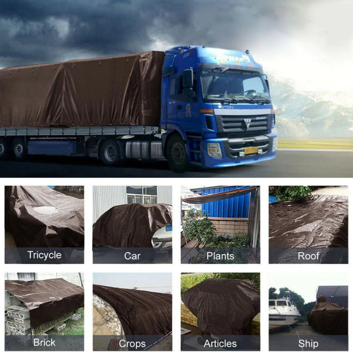 10 Mil Waterproof Poly Tarp Cover 6*10ft J701097