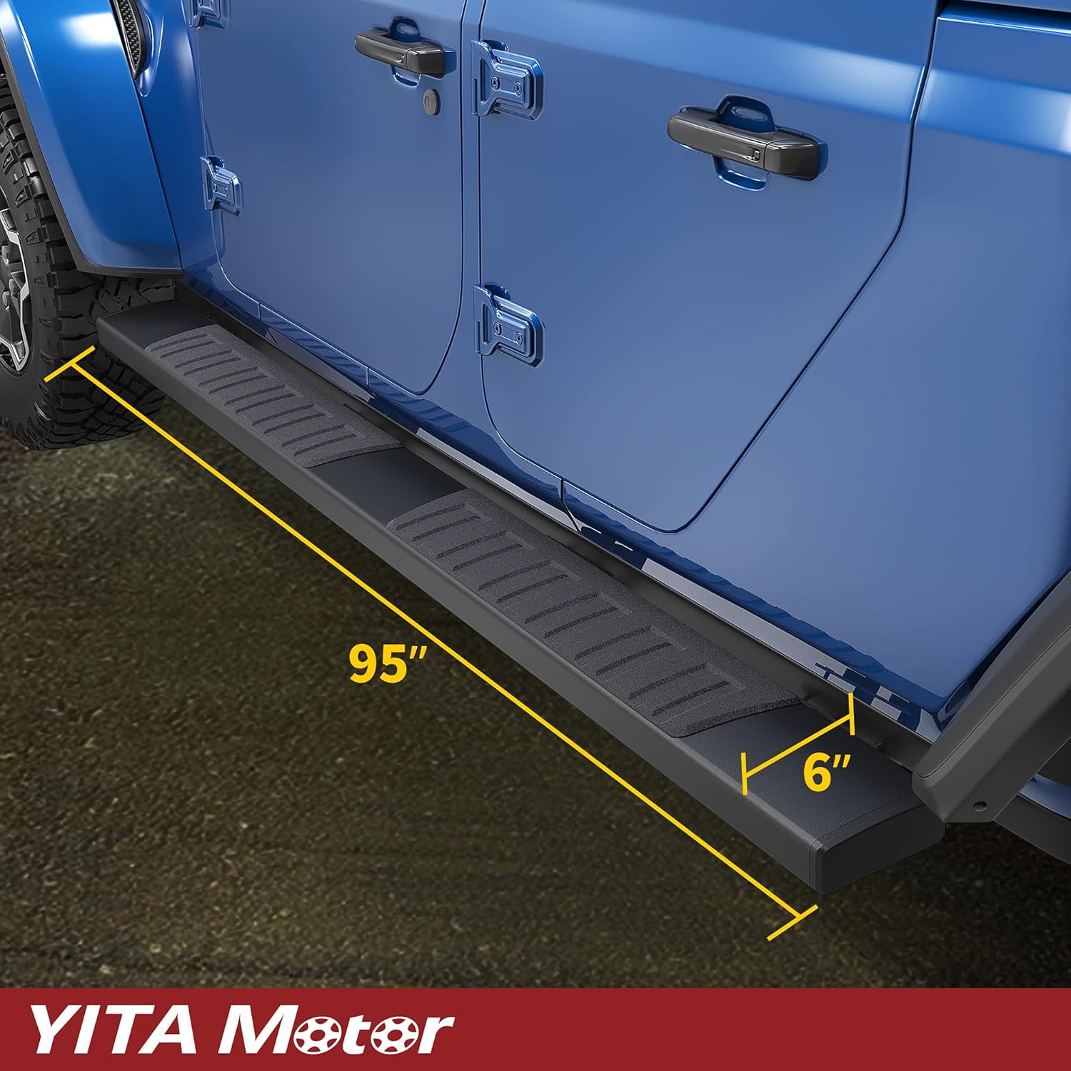 6 inches Aluminum Side Step Running Boards L6360