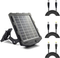 Solar Panel for Trail Camera with 16 Ft Cable DC 12/6V 2000 mAH Waterproof IP66 Black K178