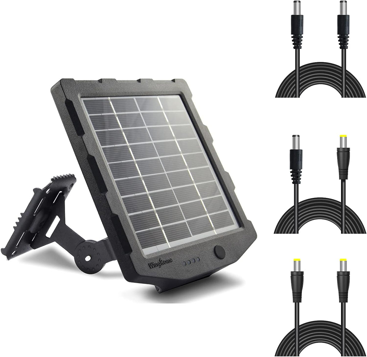Solar Panel for Trail Camera with 16 Ft Cable DC 12/6V 2000 mAH Waterproof IP66 Black K178