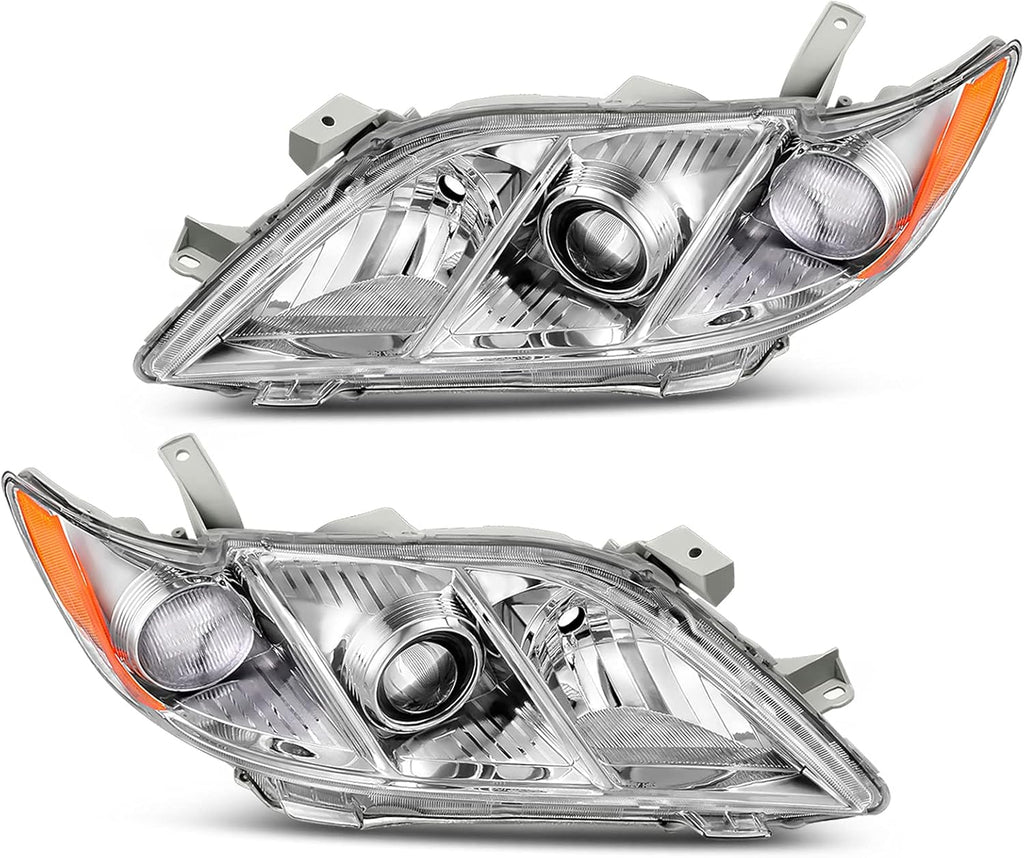 Headlight Assembly Projector Black Housing with Amber Reflector Clear Lens Q706