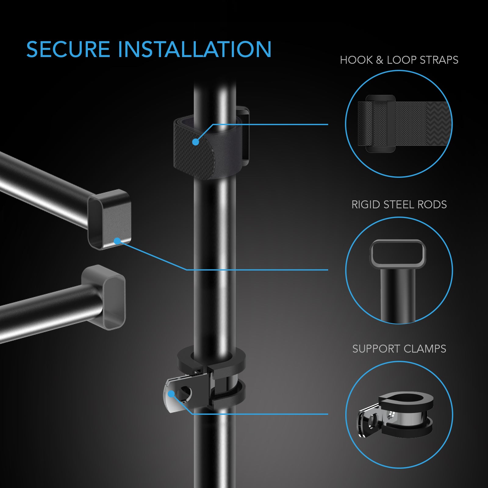 2x4' Steel Hanging Bars for Indoor Grow Tents Z1326
