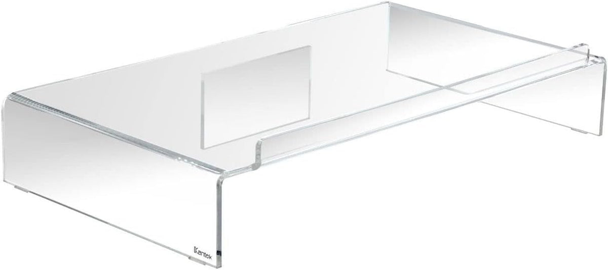 Acrylic Monitor Stand with Keyboard Storage, Clear, Pack of 2 Z665