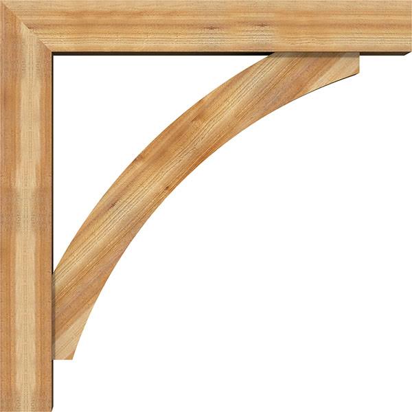 8x22W x 48x22D x 48x22H Rough Sawn Bracket with Offset Brace, Western Red Cedar B845