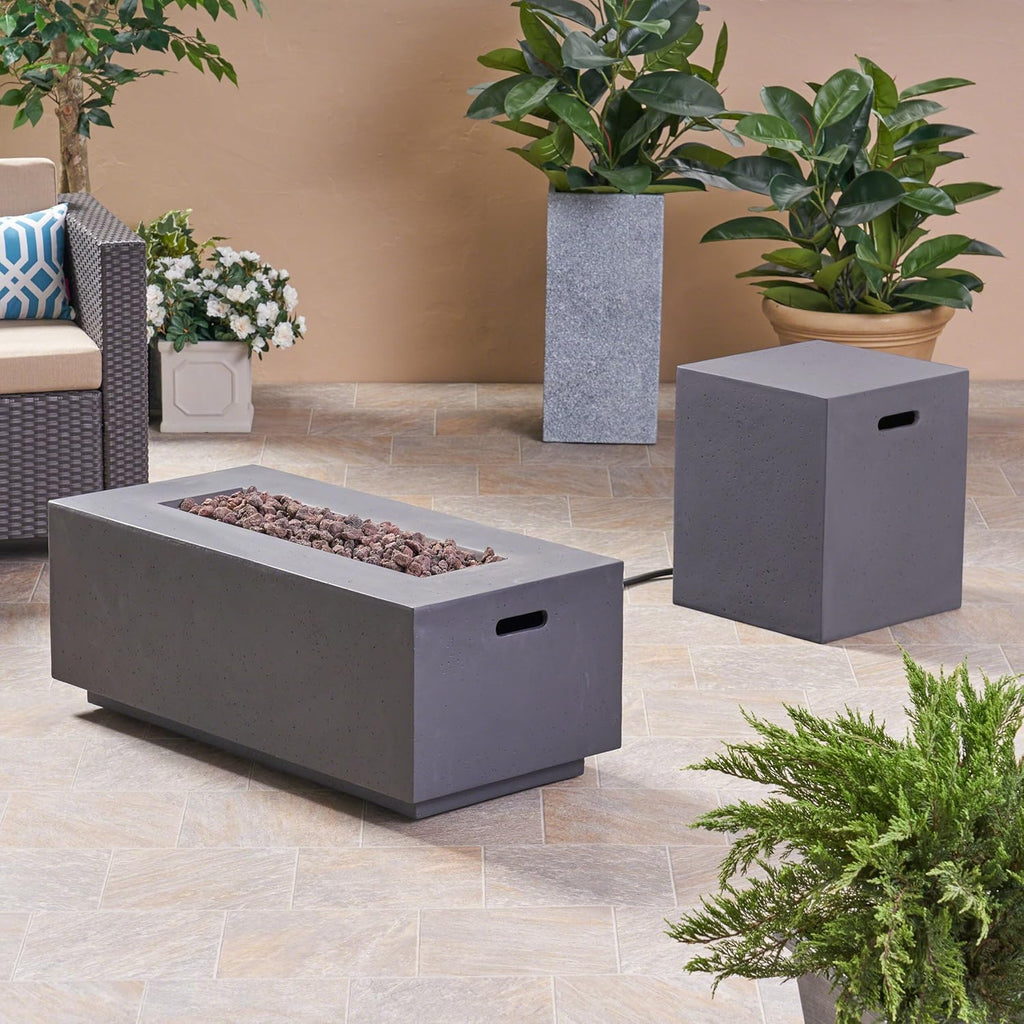 Dark Gray Outdoor Fire Pit Z376