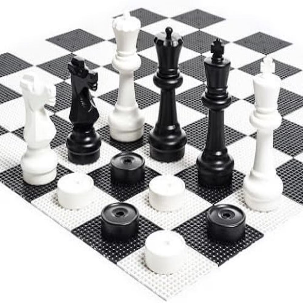 Giant Chess Set Bundle with Board & Checker Set F78664