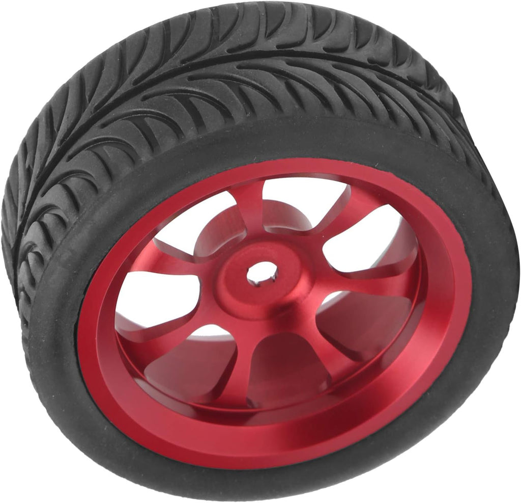 4Pcs Metal Wheel Rims Tires with Adapter for RC Car W4166
