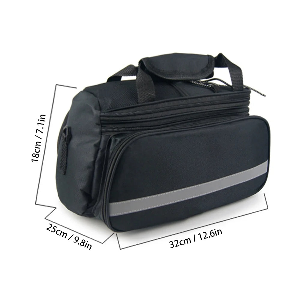 Rear Seat Bag Expandable MTB Bike Rack Bag with Rain Cover N59374