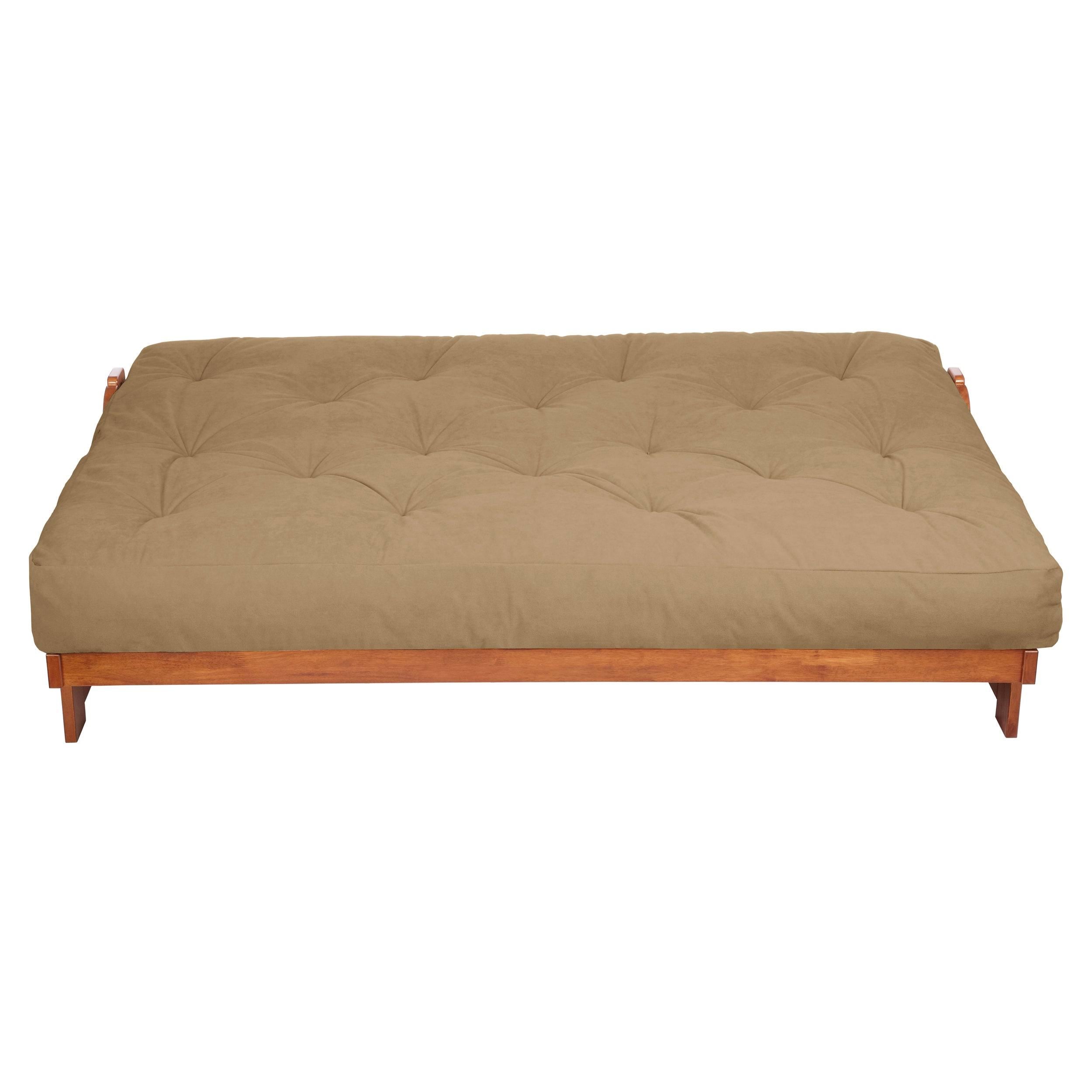 Khaki Suede Futon Mattress V8351