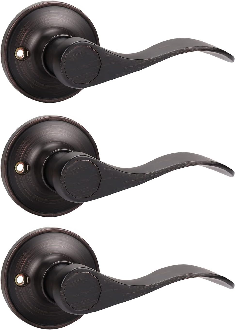 10 Pack Oil Rubbed Bronze Privacy Door Lever Lockset L69130