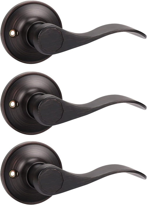 10 Pack Oil Rubbed Bronze Privacy Door Lever Lockset L69130