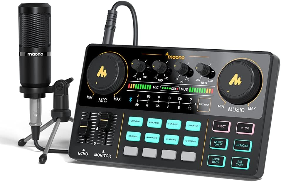 Portable All-In-One Podcast Production Studio with 25mm Large Diaphragm Microphone O6597