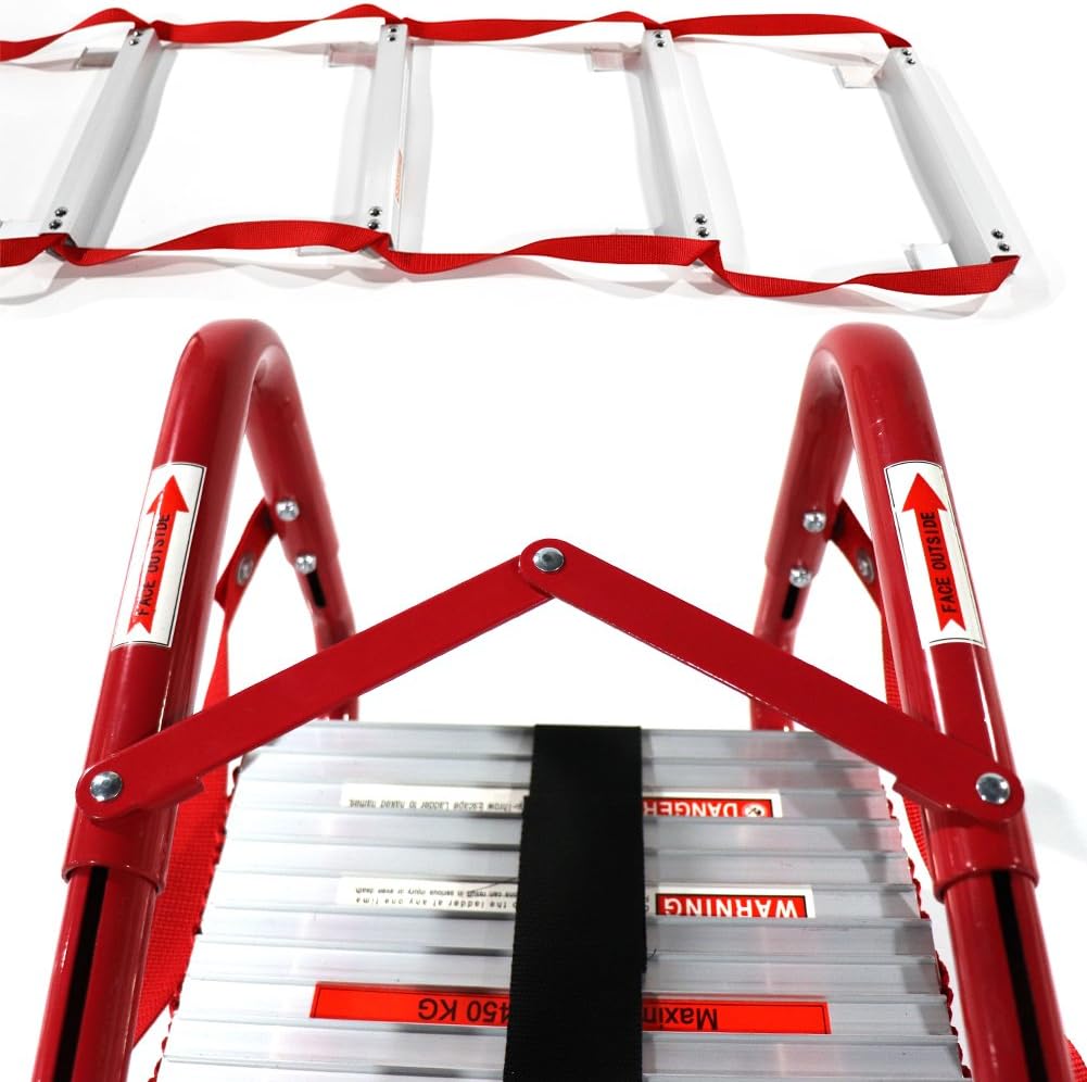 15 Foot 2 Story Emergency Escape Ladder with Wide Steps Z493