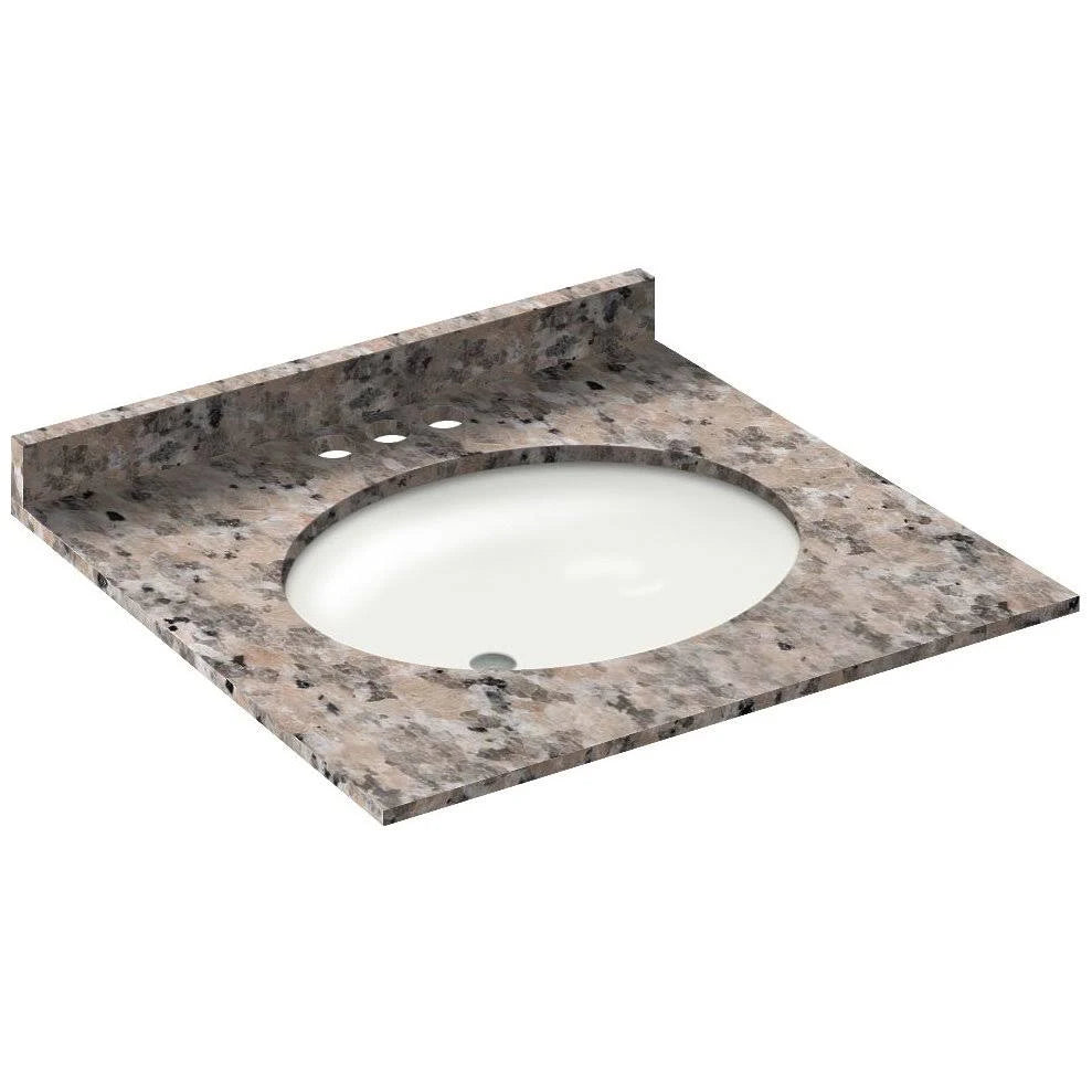 Single Vanity Top with Backsplash U4839