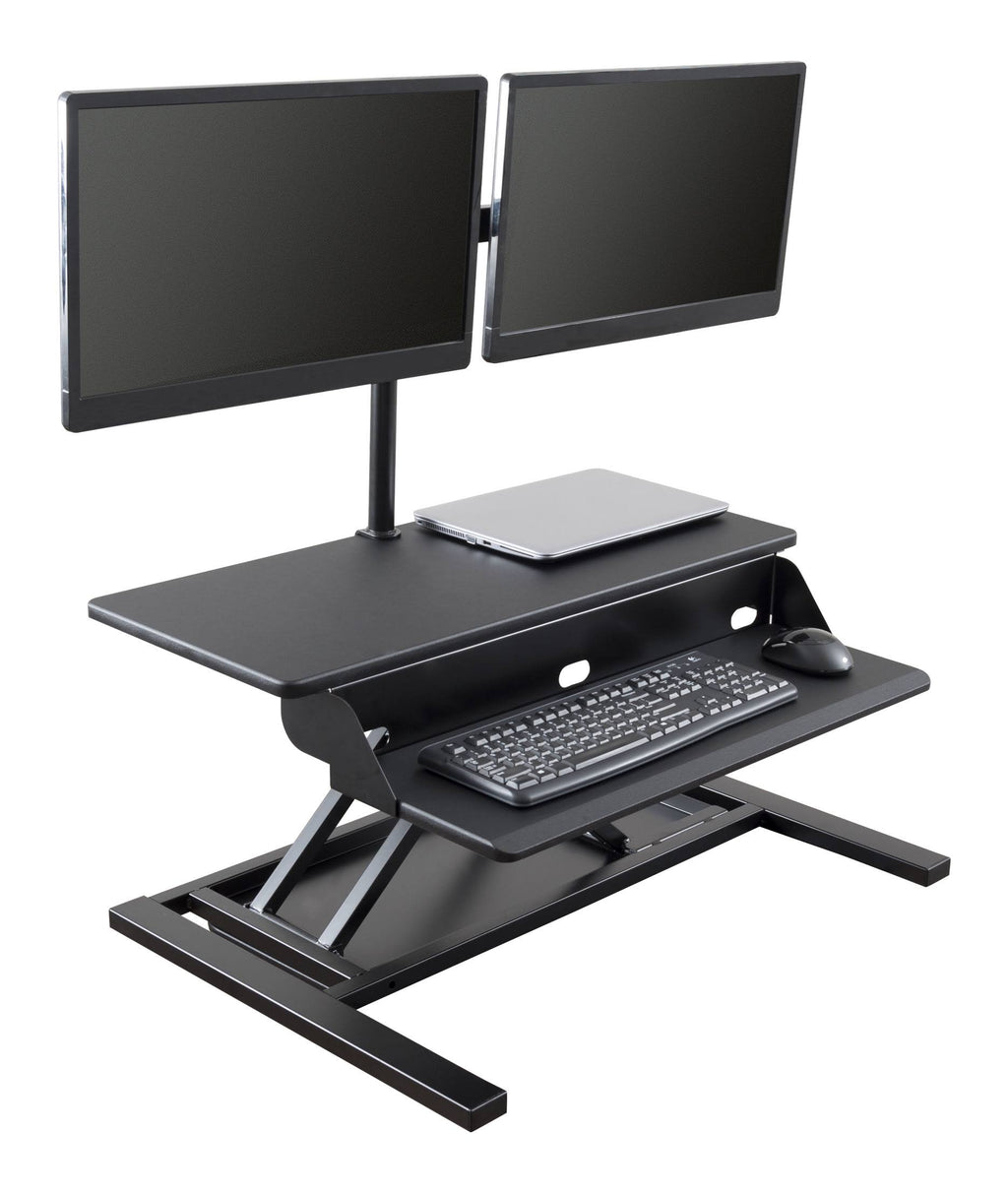 Adjustable Standing Desk Converter with Dual M I6446