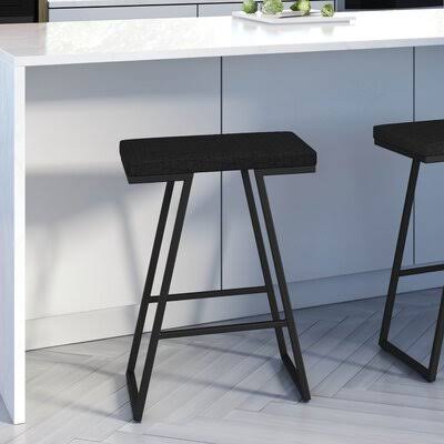 Black PVC Counter Bar Stool U628130