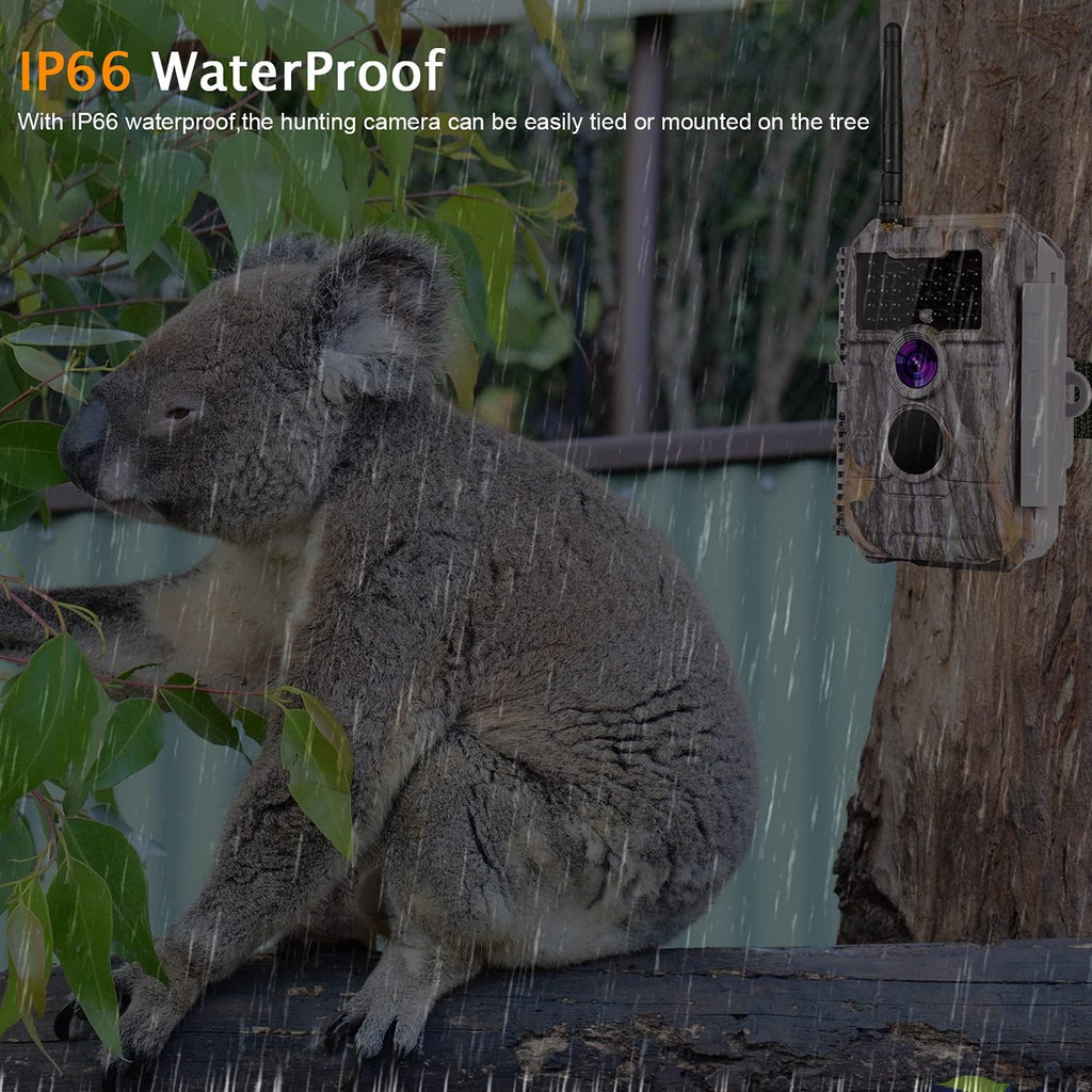 24MP 1296P No Glow Night Vision Waterproof Trail Game Camera Pack of 2 P345