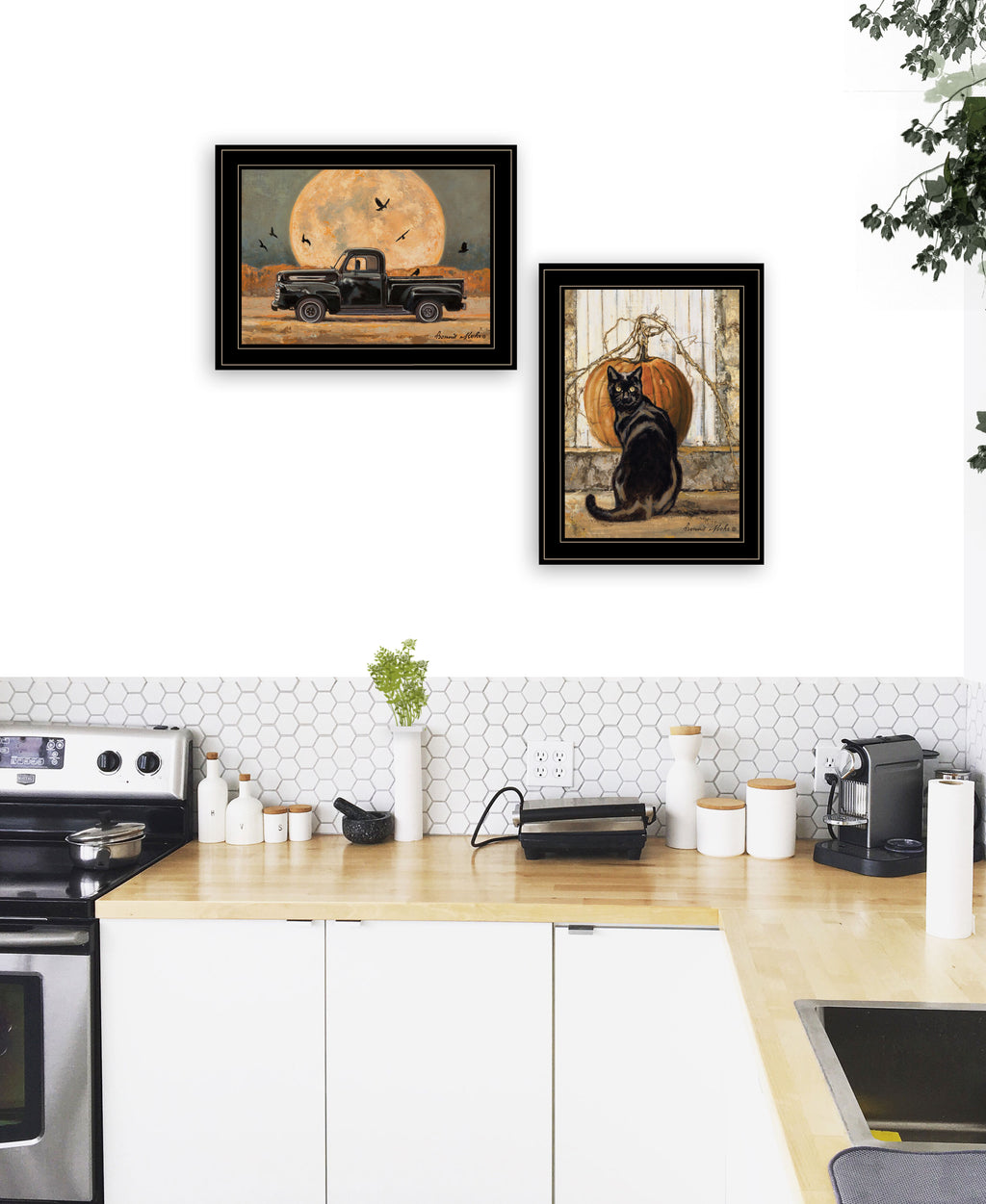 2-Piece Framed Print, Black Frame O789