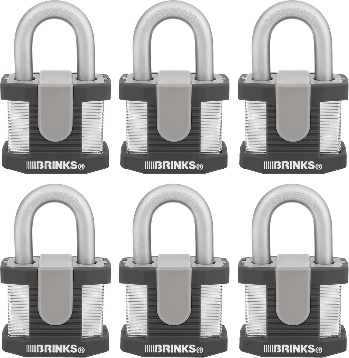 50mm Laminated Steel Keyed Padlock 6-Pack G278391