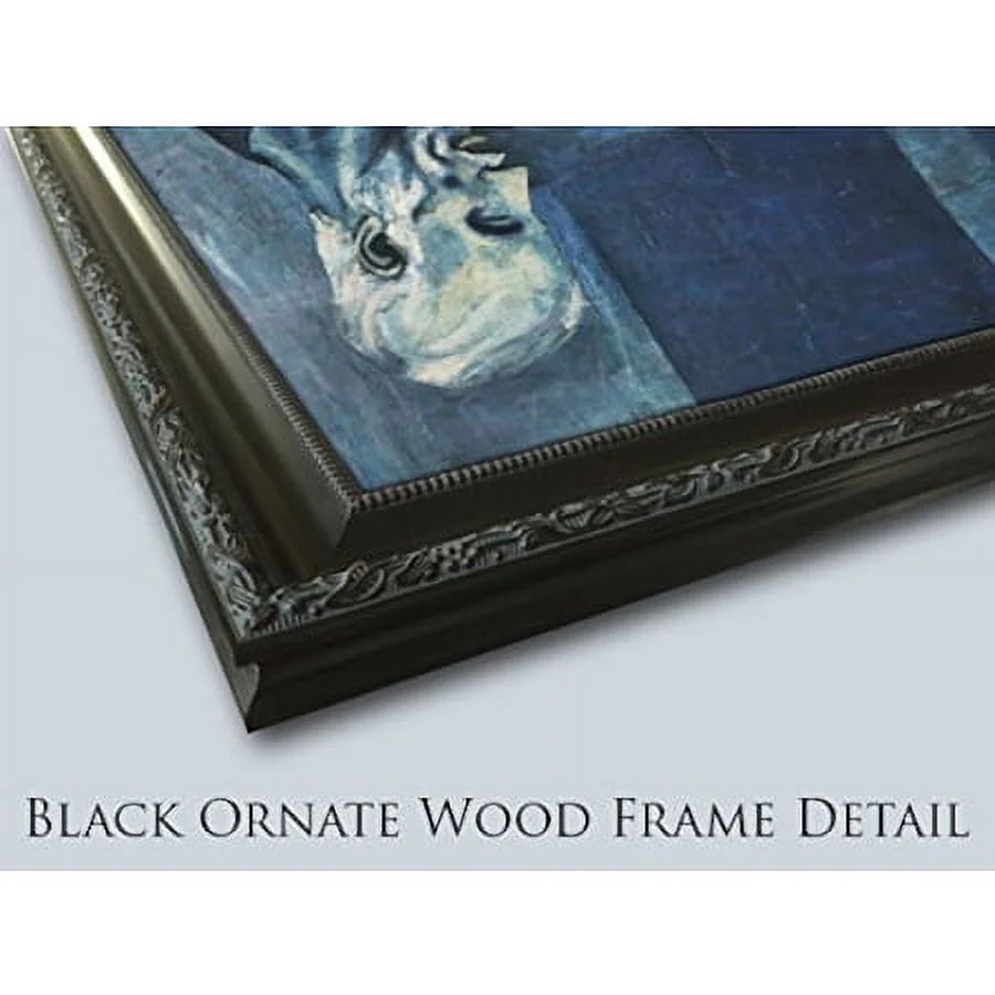 Black Ornate Wood Framed Art Print I3934