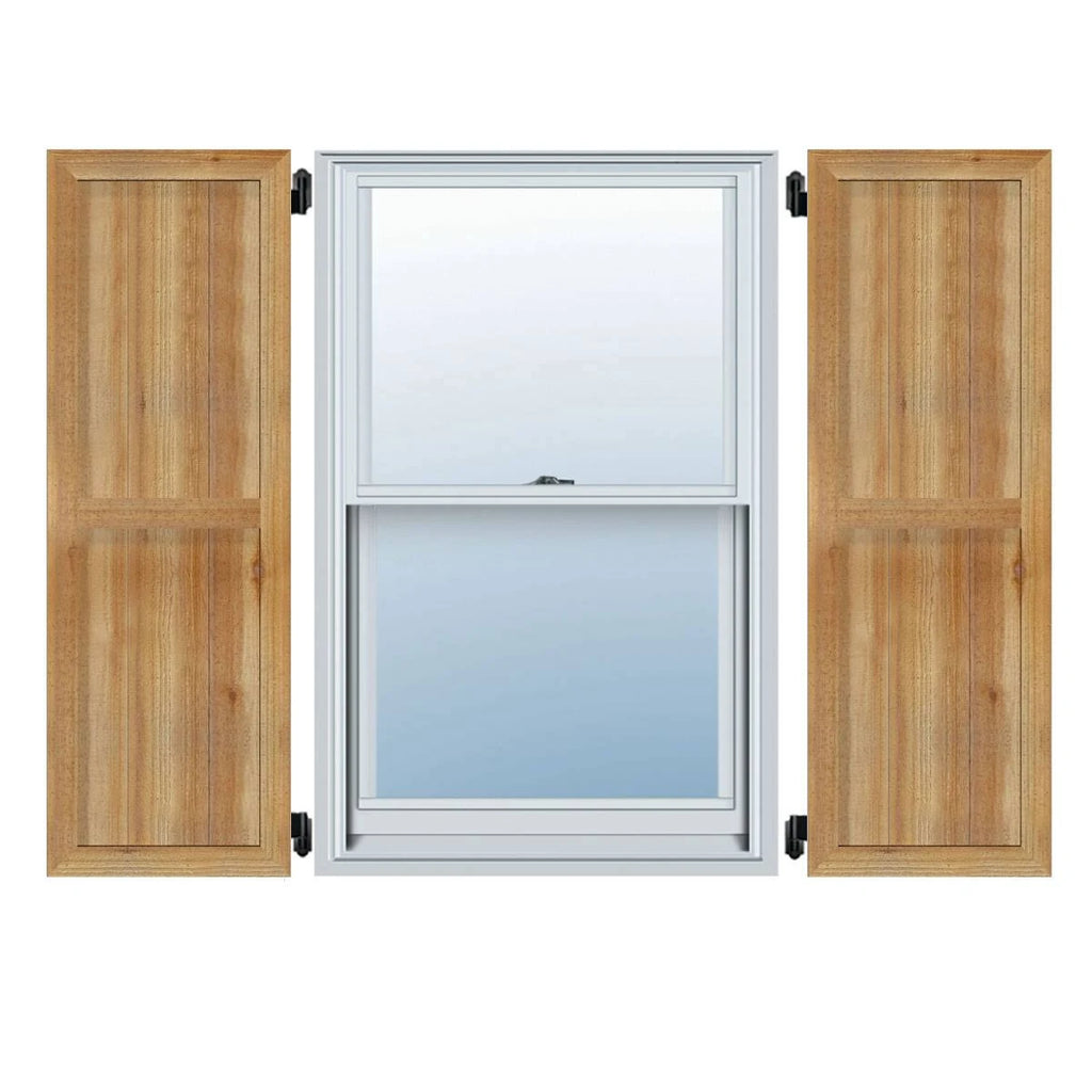 Framed Board-n-Batten Shutters, Rough Sawn Western Red Cedar C509