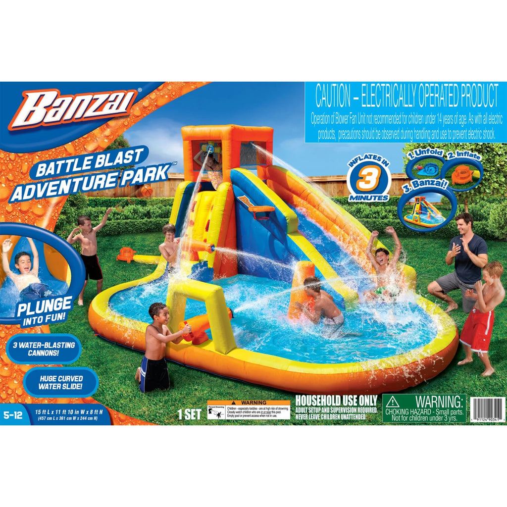 Inflatable Battle Blast Adventure Park with Motor and Battle Bop Combo D5697